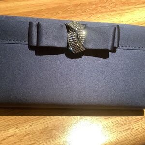 Navy evening handbag